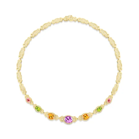 Collier Beldi Contemporain pierres ovales