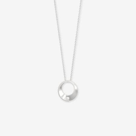 Pendentif  Eternel solo or blanc