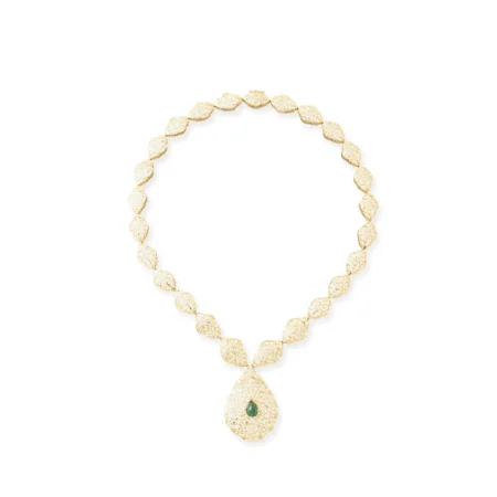 Collier beldi traditionnel "Fassia" poire cabochon