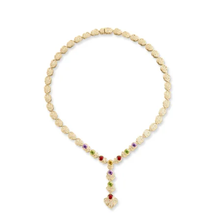 Collier pendant Beldi Contemporain pierres rondes