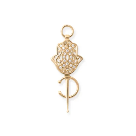 Fibule khmissa beldi contemporain diamants